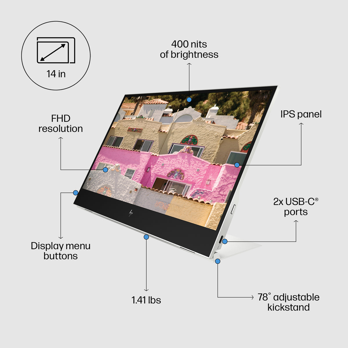 Moniteur portable HP E14 G4 - 14