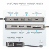 Adaptateur multiprise StarTech.com USB-C triple moniteur, Dual 4K 60Hz + 4K