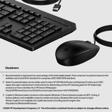 Ensemble clavier et souris filaires HP 225 - Noir