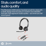 HP Poly Blackwire 3320 USB-C Stereo Headset Teams