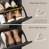 Shoe Cabinet with 2 Flip Drawers, Narrow Shoe Storage Cabinet
