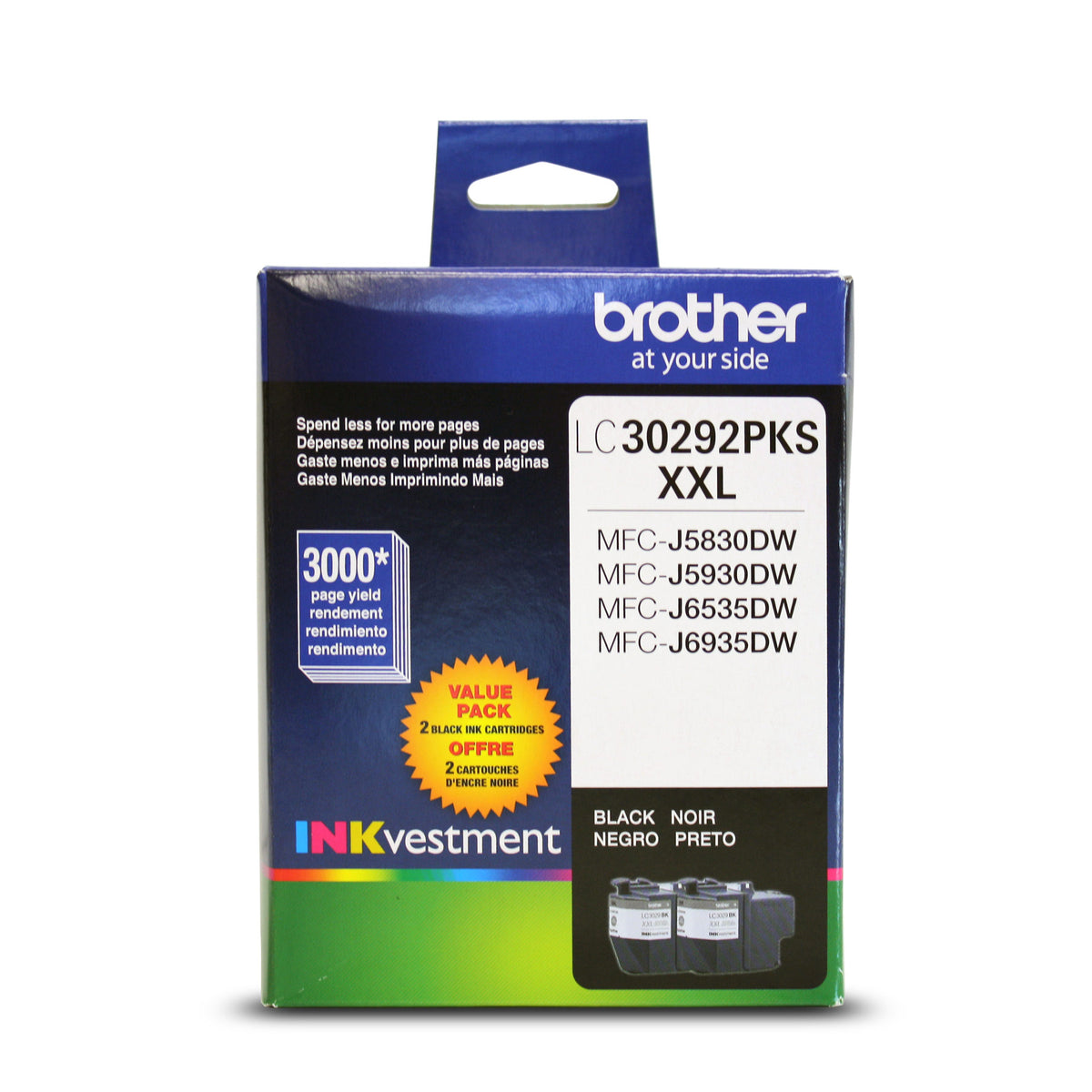 Brother LC3029 Super High Yield Ink Cartridge 2-Pack Black