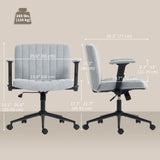 Criss Cross Chair with Flip-up Armrests, Wheels, Wide Office Chair with Adjustable Height