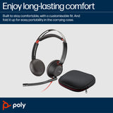 Casque stéréo USB-C HP Poly Blackwire 5220 + prise 3,5 mm + adaptateur USB-C/A