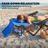 Folding Lounge Chair w/ Reclining Back