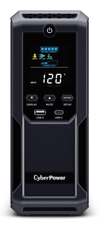 1500VA 900W Mini Tower AVR UPS 12 Outlet LCD Serial USB 3YR WTY