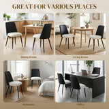 Chaises de salle à manger en tissu, ensemble de 2 chaises de cuisine avec pieds en acier et siège rembourré pour salle à manger