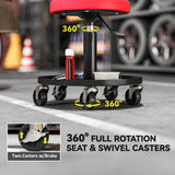 Rolling Garage Stool, 300 LBS Capacity Padded Mechanic Stool with 2.5