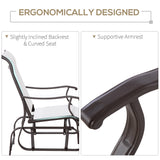 Outdoor Glider Chair, Patio Glider with Steel Frame and Mesh Fabric