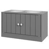 Elevated Dog Bowls for Large Dogs Pet Feeding Station with Stand, Storage, 2 Stainless Steel Food and Water Bowls