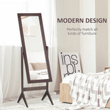 Full Length Mirror, Free Standing Full Body Mirror with Rectangular Frame, Adjustable Angle for Dressing Room