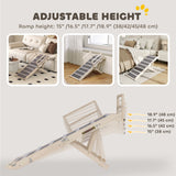 Dog Ramp, Folding Pet Ramp, 4 Adjustable Height from 15