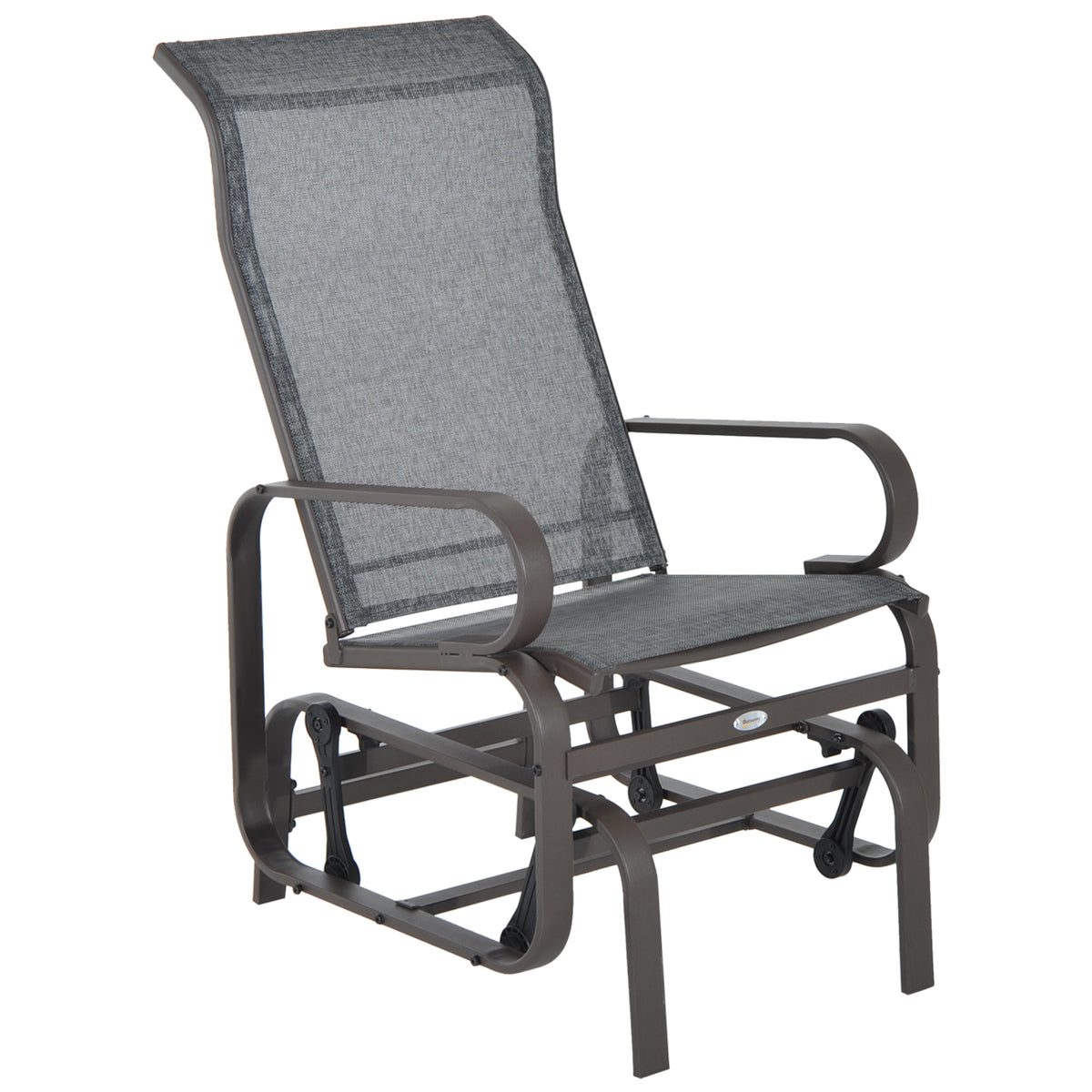 Patio Glider with Breathable Mesh Fabric, Outdoor Glider Chair