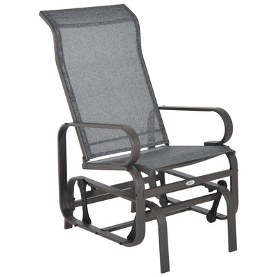 Patio Glider with Breathable Mesh Fabric, Outdoor Glider Chair