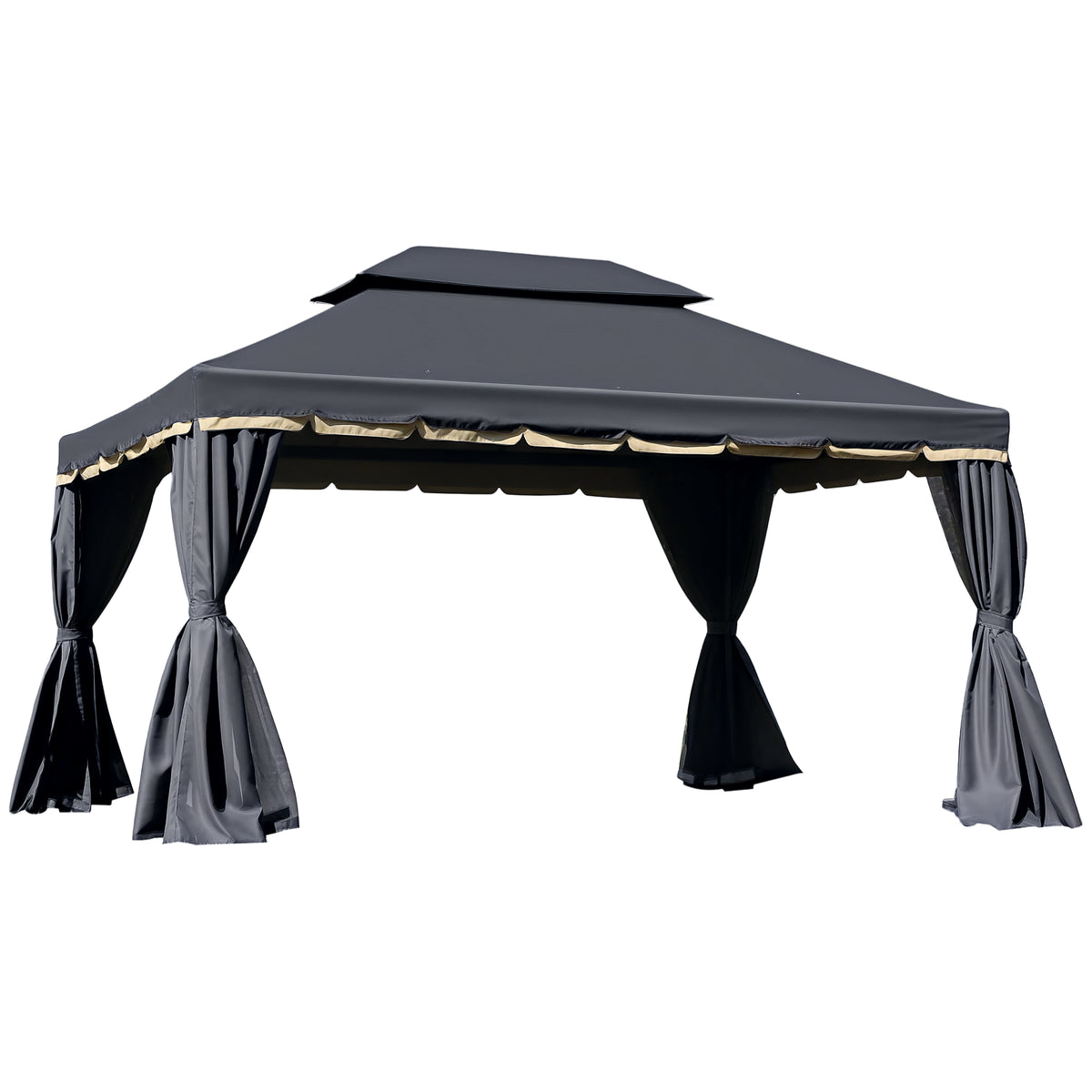 Gazébo patio 13' x 10', structure aluminium robuste