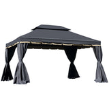 Gazébo patio 13' x 10', structure aluminium robuste