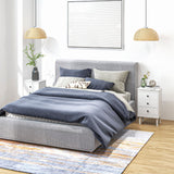 Set of Two Three-Drawer Modern Bedside Tables for Bedroom