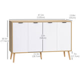 Modern Sideboard and Buffet, Dining Room Cabinet with Adjustable Shelves and