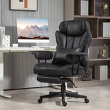 Big and Tall Office Chair with Foot Rest, 400LBS High Back Desk Chair with Padded Armrests, Lumbar Support