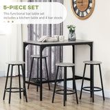 Ensemble de table de bar 5 pièces pour 4 personnes