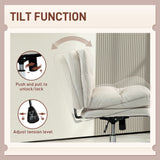 Armless Office Chair, Criss Cross Chair with Adjustable Height & Tilt Function for Home Office