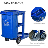 Commercial Janitorial Cart with 3 Tier Shelves