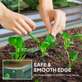 4' x 4' x 1' Raised Garden Bed Galvanized Steel Planter Box for Vegetables