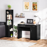 Computer Desk and Bookcase Set, Study Table with Adjustable Shelf, Bookshelf with Open Compartments and Cabinet