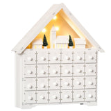 Christmas Advent Calendar, 2022 Light Up Table Xmas Wooden