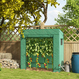 Serre tomate Walk-in Lean-to avec couverture PE renforcée, fenêtres à mailles