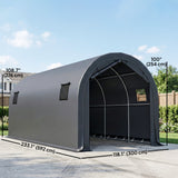 10' x 19' Heavy Duty Carport, Portable Garage Car Canopy Tent Shelter with Reinforced Galvanized Frame