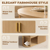 Dining Table Modern Farmhouse Kitchen Table Under-Table Cabinet