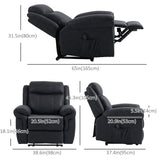 Manual Recliner Chair with Vibration Massage