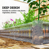 8 x 4 x 1ft Galvanized Raised Garden Bed, Reinforced Outdoor Planter Box with Open Bottom