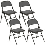 Set of 4 Metal Foldable Chairs