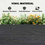 Kit de lit de jardin surélevé en vinyle, boîte de jardin surélevée 3 x 3 x 1 pi avec fond ouvert