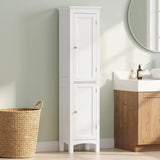 Tall Bathroom Cabinet, Freestanding Storage Organizer with Adjustable Shelves and Cupboards