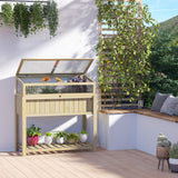 Jardinière Surélevée Bois & PVC Extérieure avec Serre à Cadre Froid et Rayonnage Rangement
