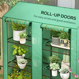 Portable Mini Greenhouse Green House with 3 Tier Shelves