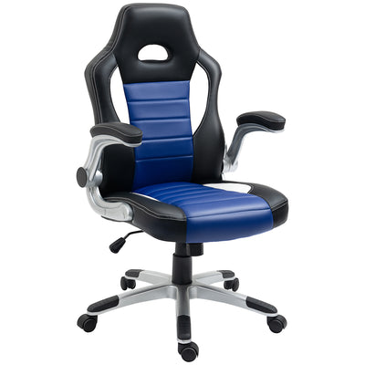Racing Gaming Chair PU Leather Office Chair Executive Computer Desk Chair with Adjustable Height, Swivel Wheels