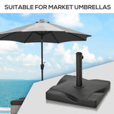 44lbs Square Cement Patio Umbrella Base Stand, Outdoor Garden Parasol Base Umbrella Weight Stand Holder Fits Φ1.3