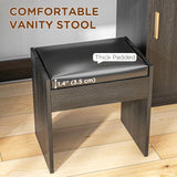 Table à maquillage éclairée, tiroirs et étagères d'armoire pour chambre