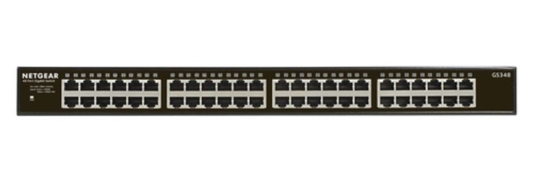 NETGEAR GS348 Unmanaged Gigabit Ethernet (10/100/1000) 1U Black
