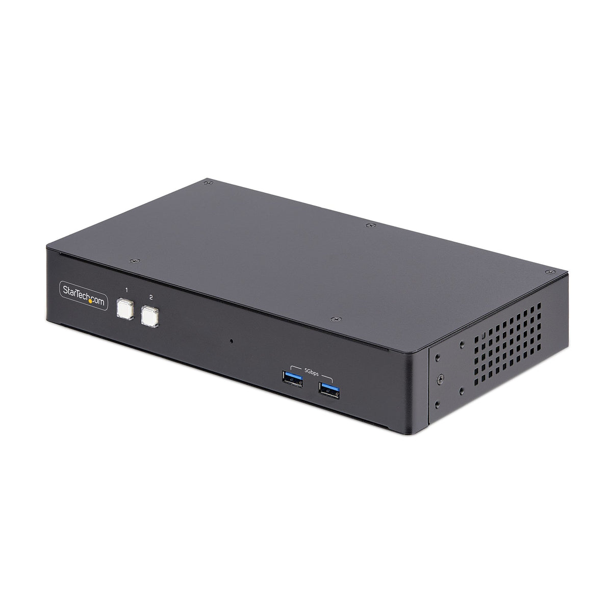 Commutateur KVM DisplayPort dual-moniteur 2 ports StarTech, contrôle série RS232, 60HZ 4K, 2 ports concentrateur USB 5GBPS, 2 ports USB 2.0 HID, conforme TAA