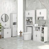 Wall Mount Bathroom Cabinet, Storage Organizer Kitchen Cupboard with 2 Doors and Adjustable Shelf