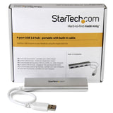 StarTech.com Hub USB 3.0 à 4 ports – Câble intégré – Compact – SuperSpeed