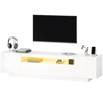 Entertainment Center with RGB LED Lights, TV Stand for 65-85 Inch TV