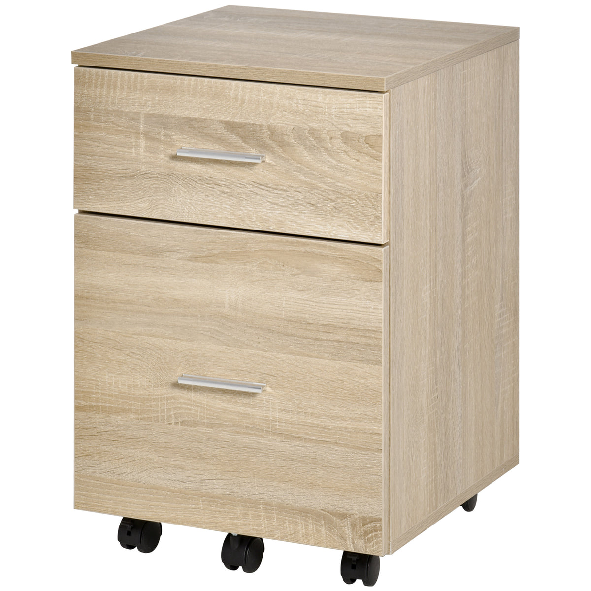 Mobile Filing Cabinet, Vertical File Cabinet with 2 Drawers, Wheels, for Letter or A4 File