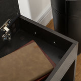 Meuble à chaussures de rangement d'entrée avec coussin rembourré