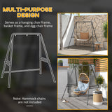 Hammock Chair Stand, Hanging Heavy Duty Metal Frame Hammock Stand for Hanging Hammock Air Porch Swing Chair